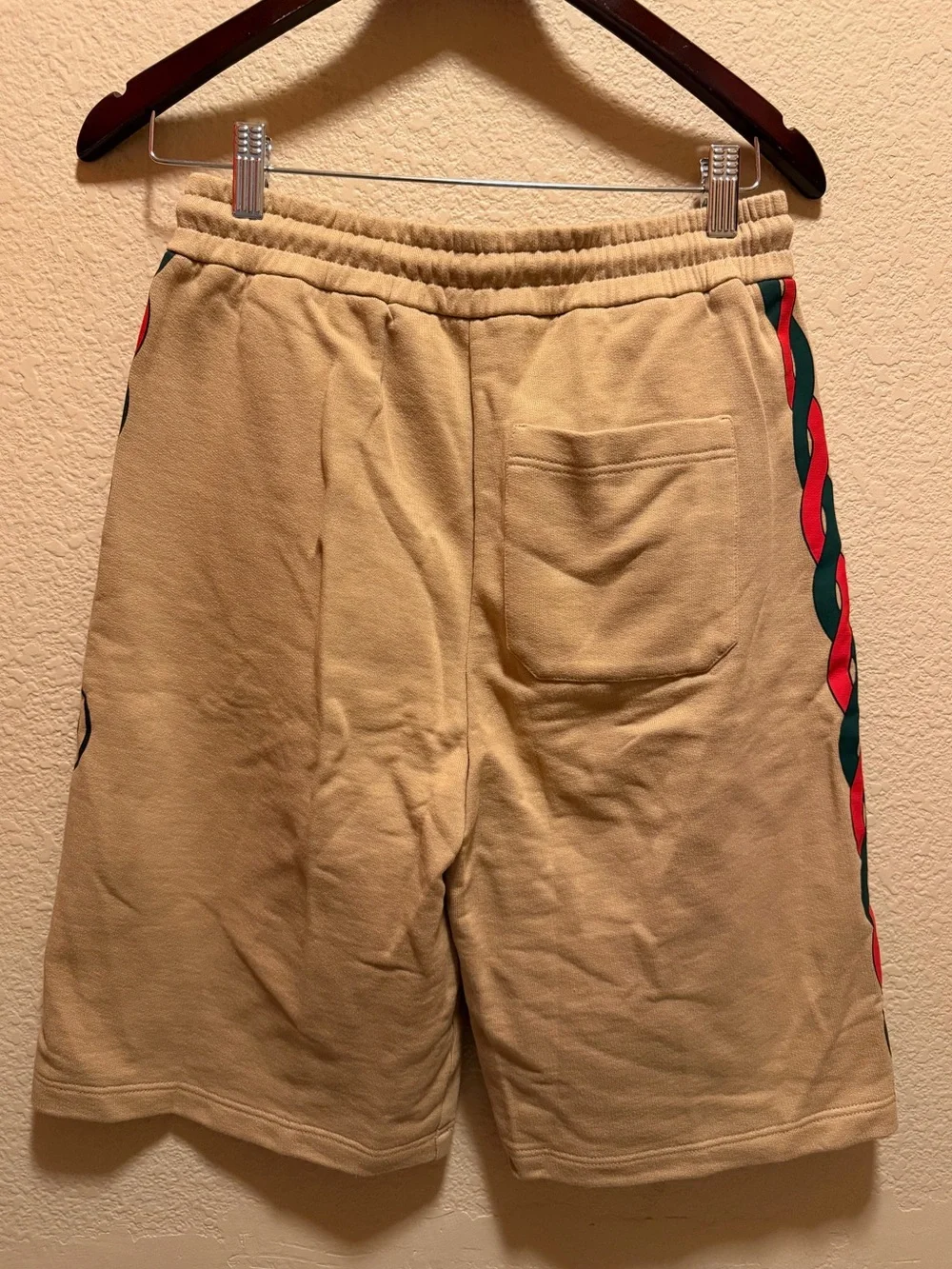 New Gucci GG Logo Shorts Tan Size XS Waist 28 - 32